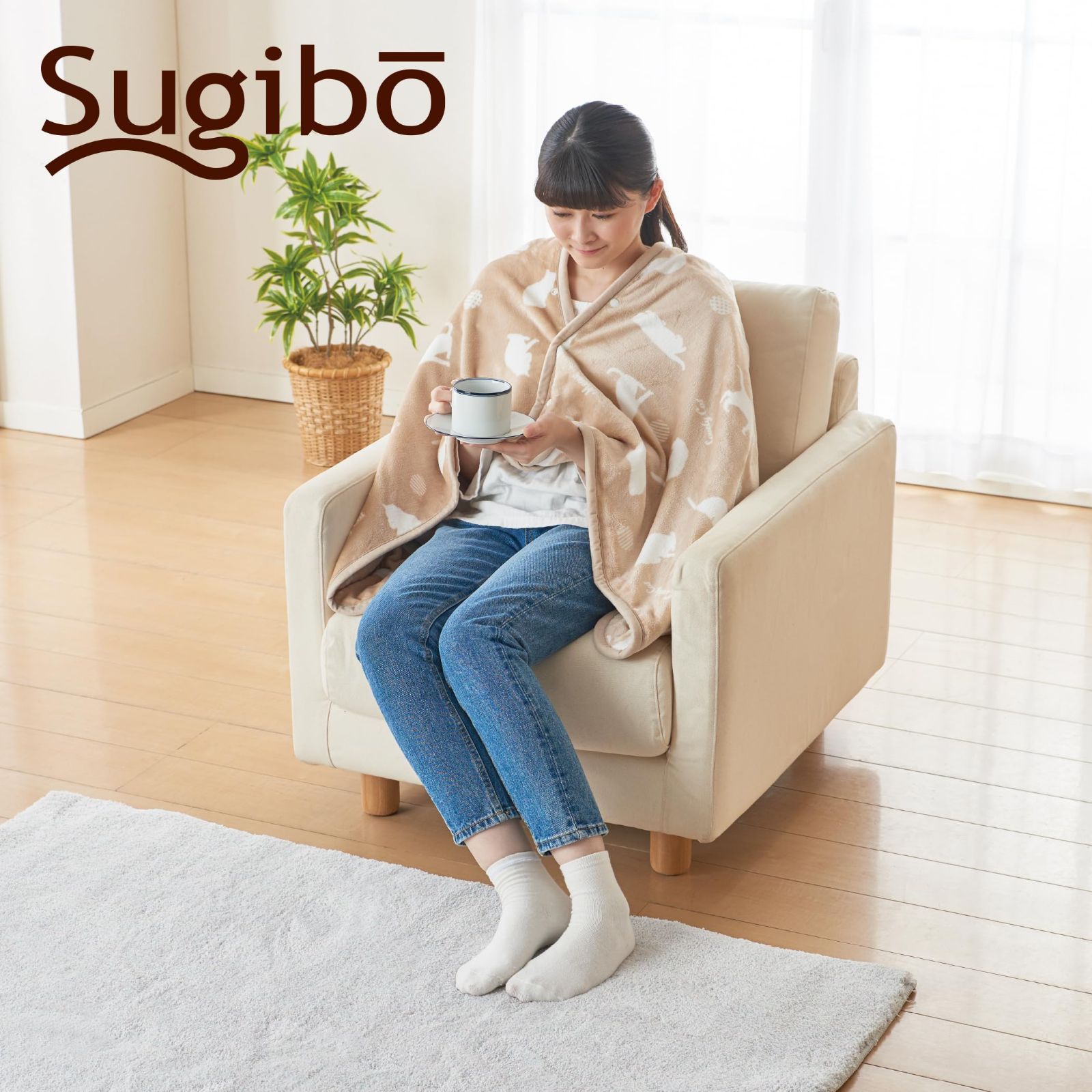 新着商品 猫柄ベージュ SB-H502 Bca 切り忘れ防止タイマー付き 70×140㎝ パーソナルサイズ 電気ひざ掛け 電気ブランケット あったか 洗える Sugibo スギボー WWW_KANDAIZUMI_COM