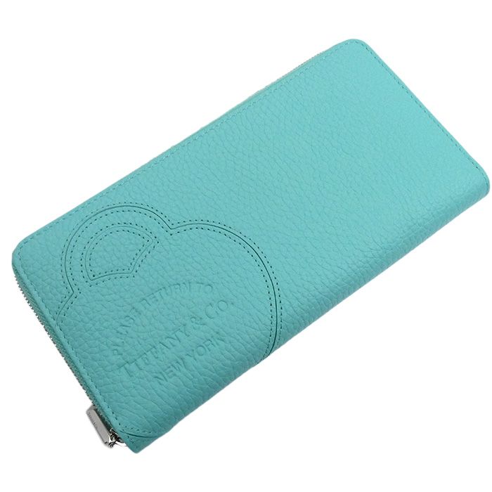 TIFFANY-Co. ティファニー リターントゥティファニー ラージジップウォレット 長財布 ラウンドファスナー ブルー 72020111 レディース
