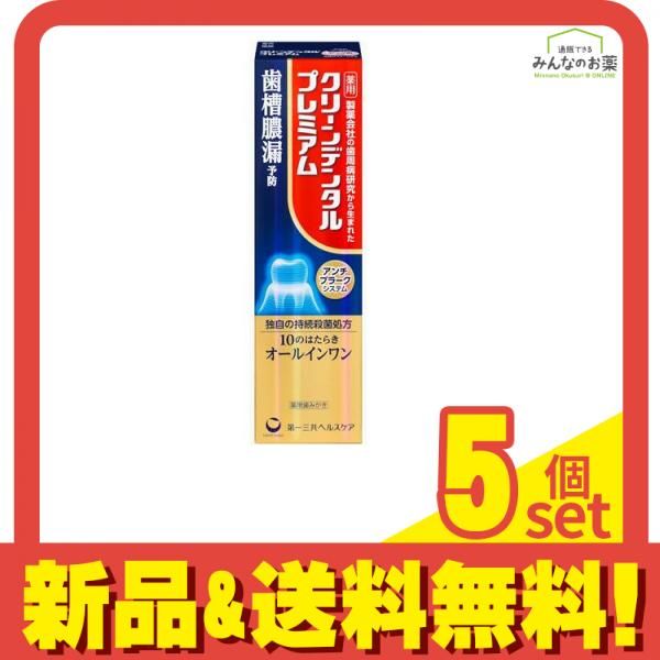 クリーンデンタルプレミアム 薬用歯みがき 100g 5個セット まとめ売り