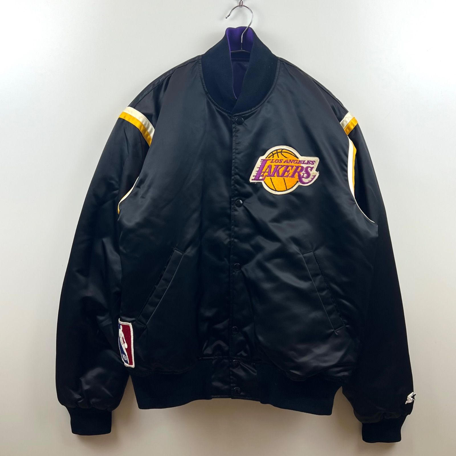 STARTER 90s vintage NBA Lakers reversible stadium jacket L 