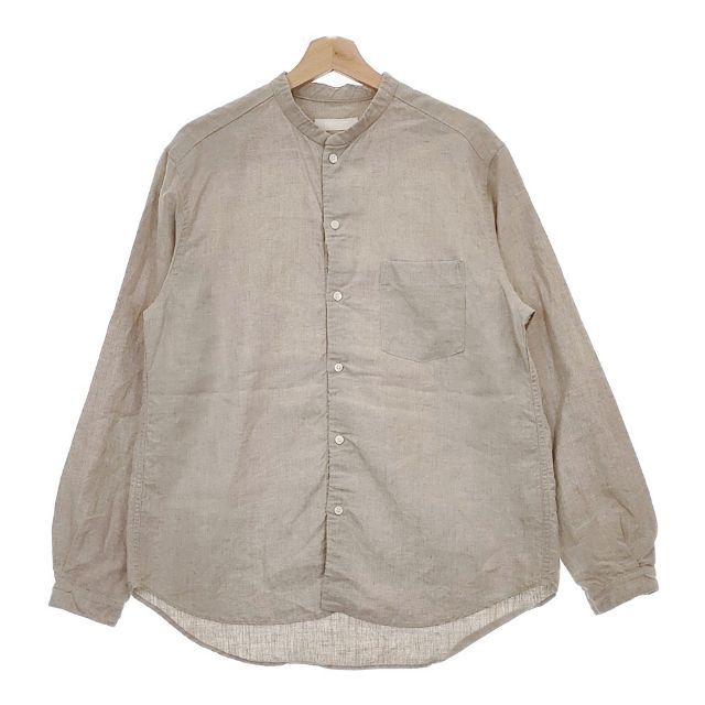 NEST ROBE CONFECT ブラックヘンプバンドカラーシャツ 02201