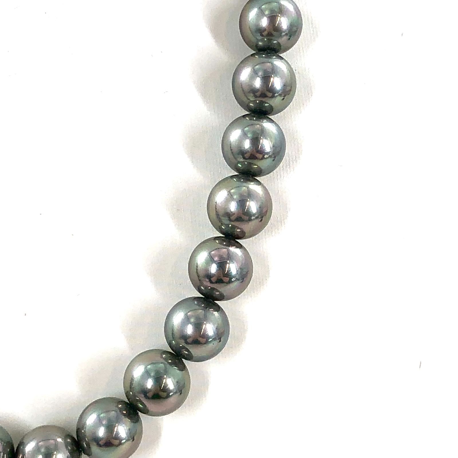 黒蝶パール ネックレス イヤリング 約7mm K14WG シルバー留め具 クロチョウパール ネックレス 8.4-11.0mm｜K14WG イヤリング
