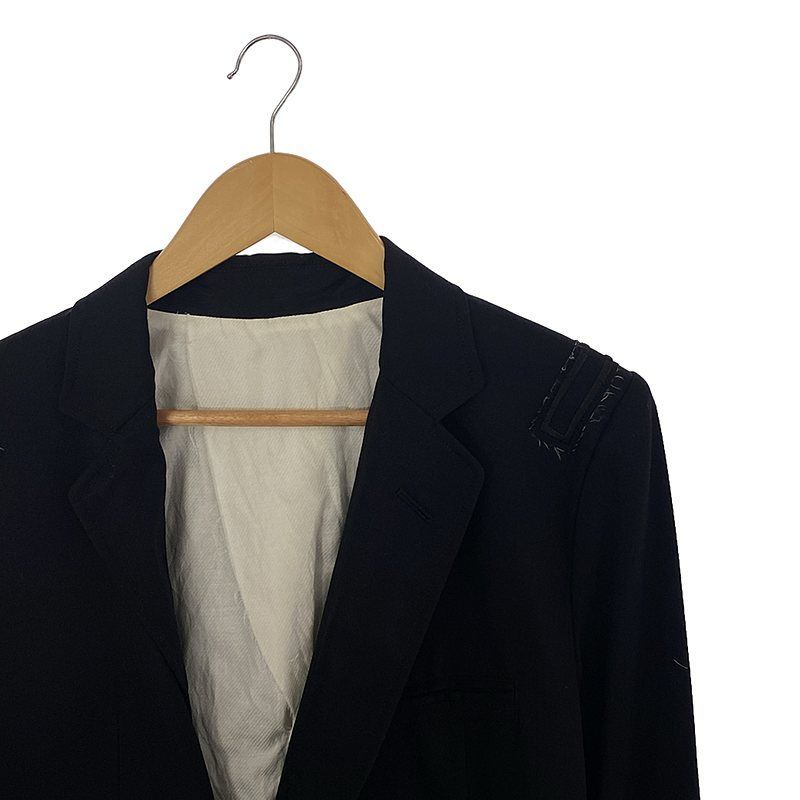 【美品】  TAKAHIROMIYASHITA The Soloist / タカヒロミヤシタザソロイスト | カットオフ シングルチェスターコート | 48 | black | メンズ TAKAHIROMIYASHITA The Soloist / タカヒロミヤシタザソロイスト