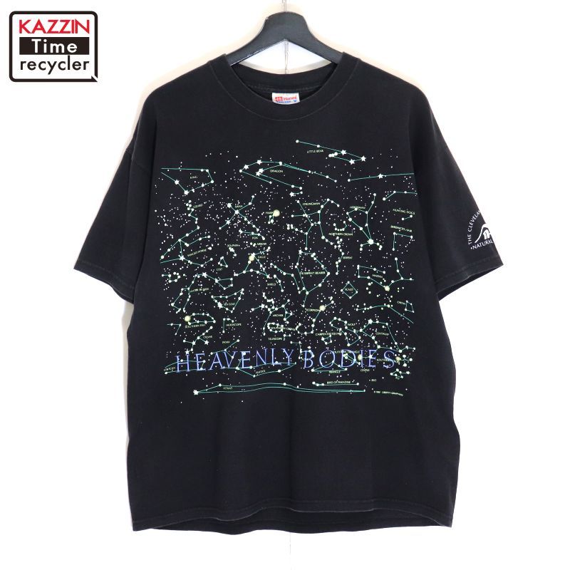 90s vintage Hanes HEAVENLY BODIES 星座 総柄 半袖Tシャツ メンズ