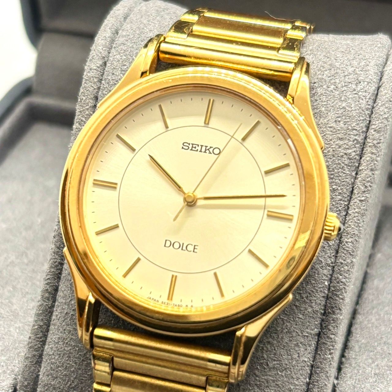 電池交換済みSEIKO DOLCE クオーツ5E31-7A40