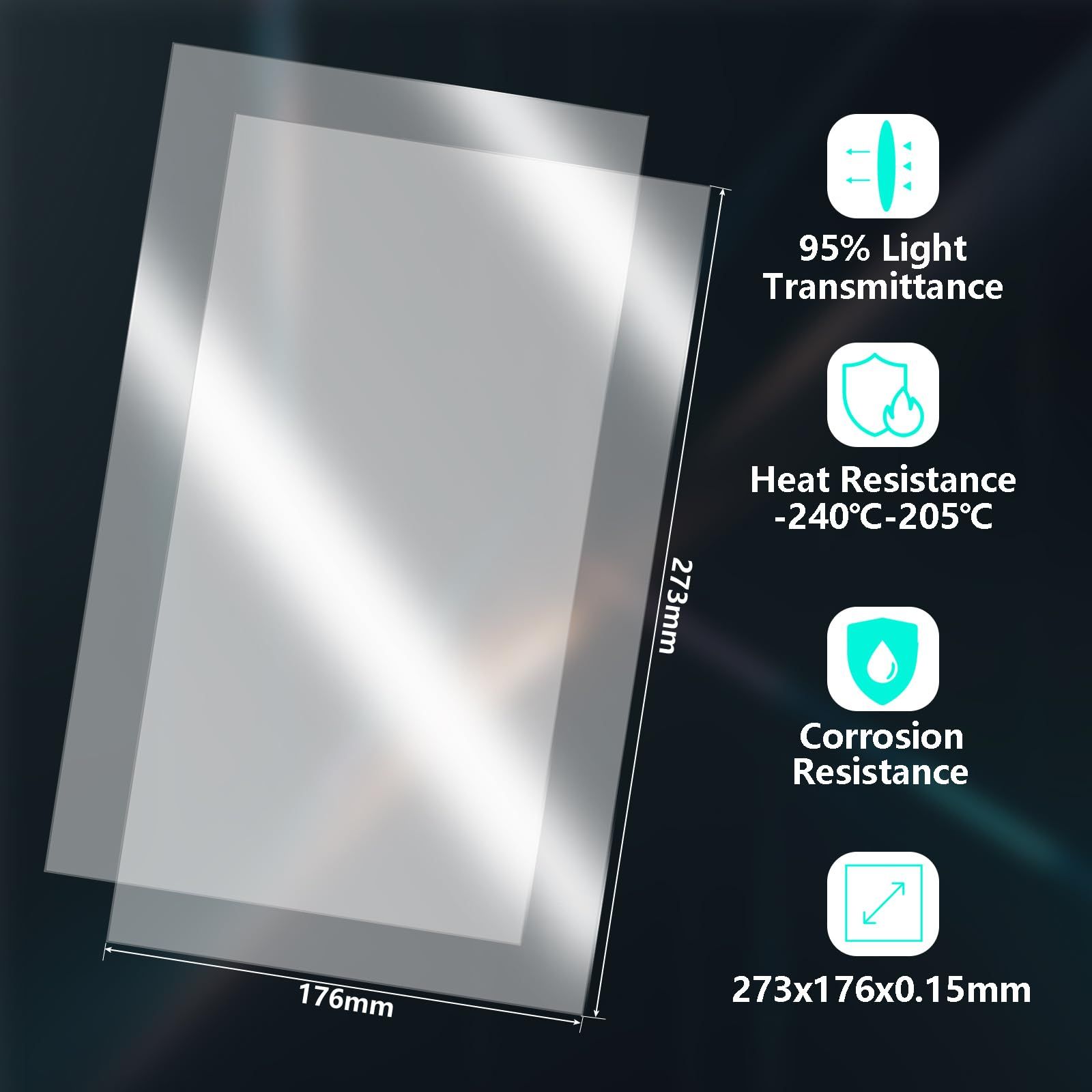 6個 FEP リリース フィルム Saturn 4 3D プリンター 樹脂 タンク FEP リリース フィルム ELEGOO Saturn 2 8K Saturn 3 Ultra Saturn 4 Ultra 273x176x0.15m 273x176mm