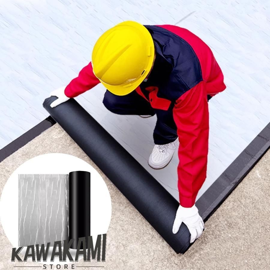 強力防水シート ?がして貼るだけ 断熱防水 万能防水ブチルテープ 屋外?屋上?屋根使用 補修 耐熱 水漏れ 雨漏り 幅1m×厚さ1.5ｍｍ 15m