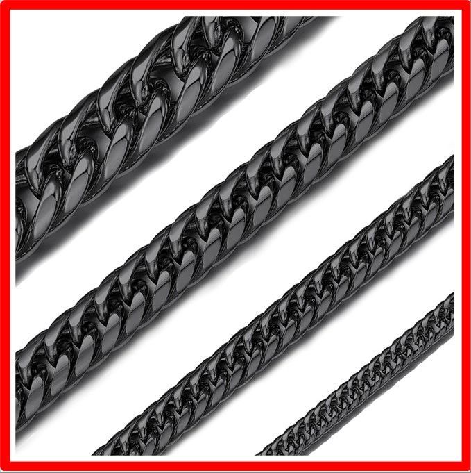 【送料無料 】ブラック/幅12mm DisplayLength: 56.0 センチメートル [ChainsHouse] 喜平 ネックレス メンズ チェーンのみ 