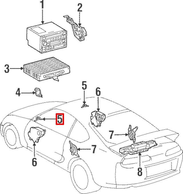 新品未使用 トヨタ純正 80 スープラ ダッシュボード スピーカー  