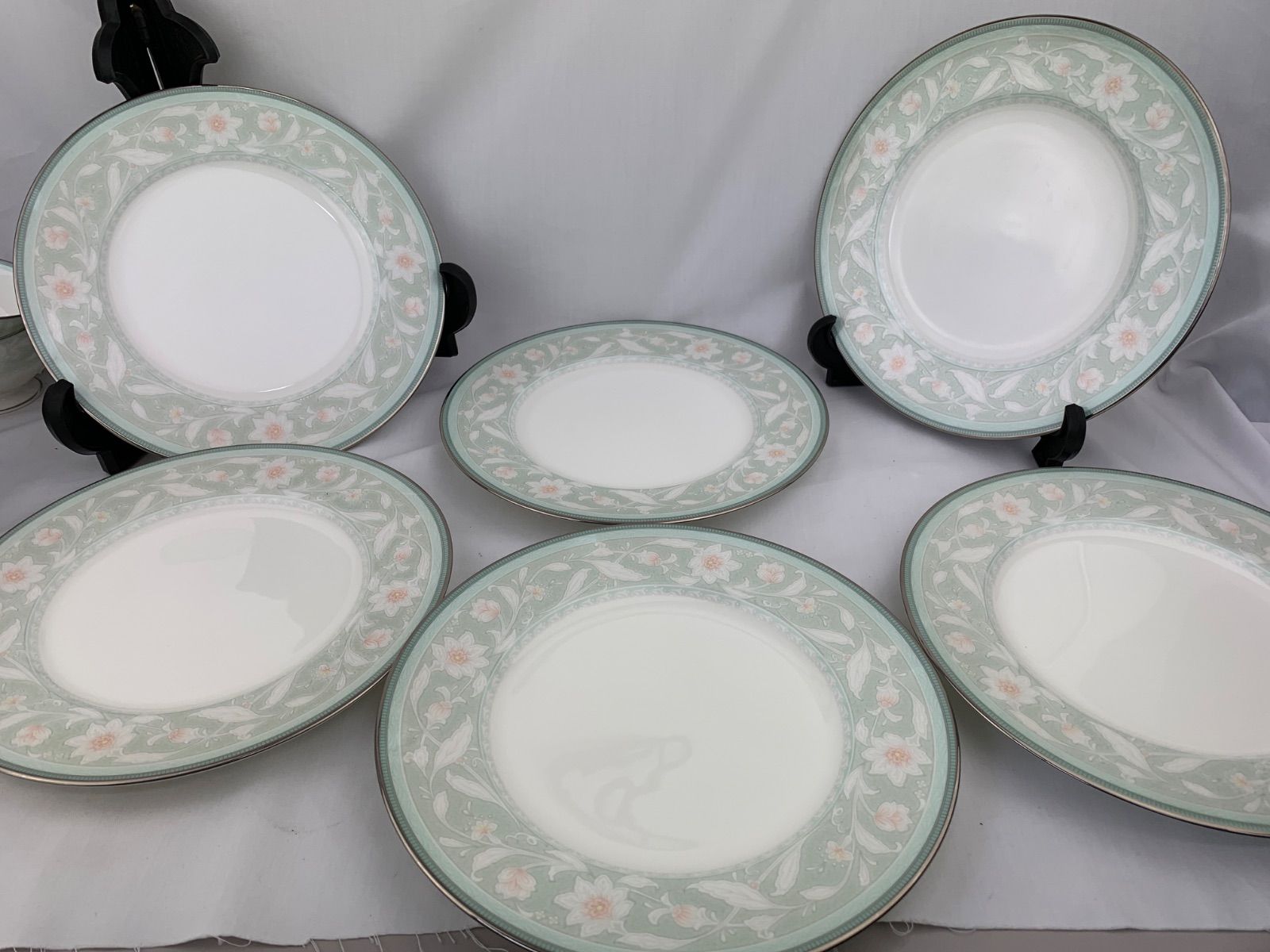 1511.ノリタケ フェアモント サラダプレート5枚 ケーキプレート5枚 大皿6枚 カップ-ソーサー6客