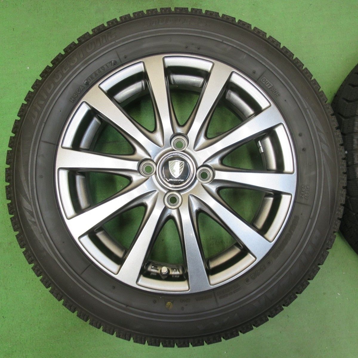 マナレイスポーツ 15インチ アルミホイール 15X6J +50 PCD114.3 5H 5穴 中古 マナレイスポーツ 15インチ ホンダフリードなどに♪ 中古