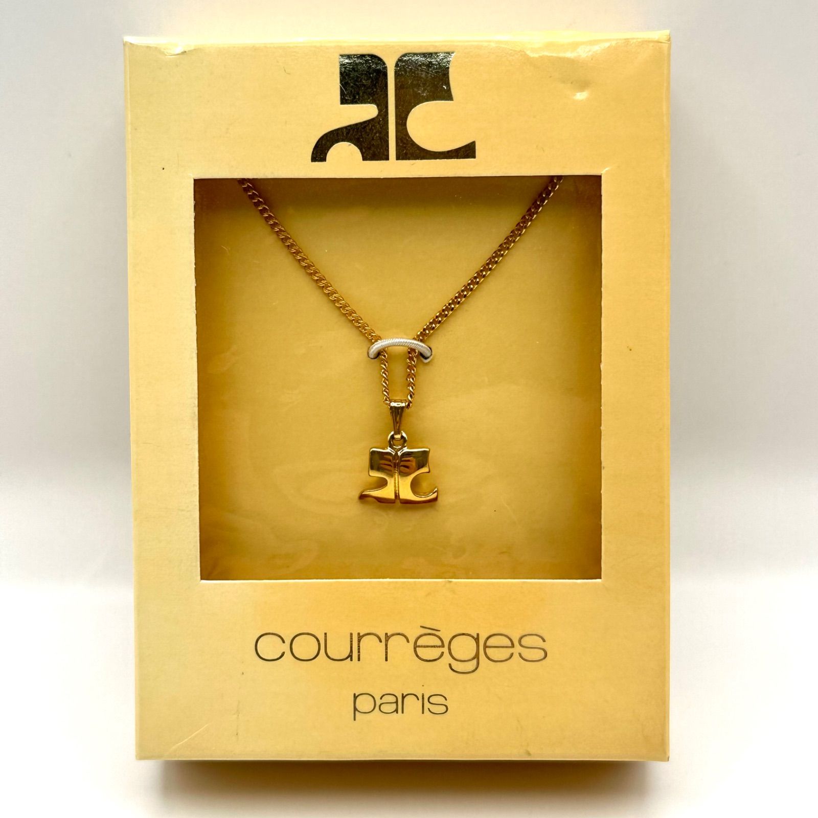 極美品】courreges クレージュ ネックレス ロゴ ゴールドカラー - メルカリ