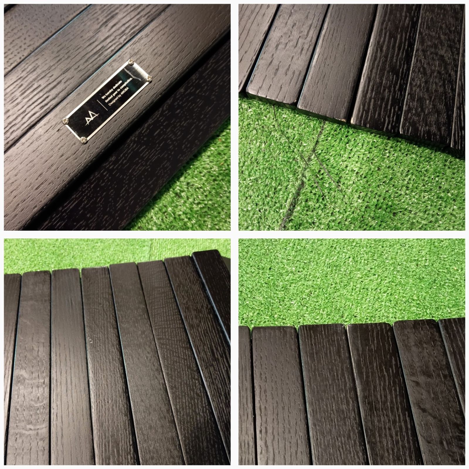 ANOBA(アノバ) BLACK EDITION ウッドロールトップテーブル 収納