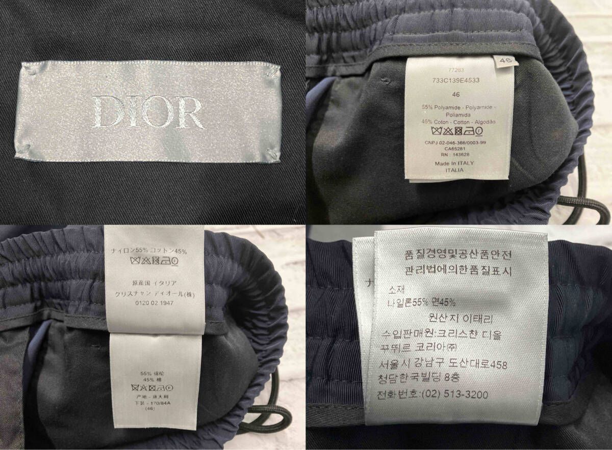  Cristian Dior ボトム サイズ46 Lサイズ相当 ネイビー スラックス パンツ