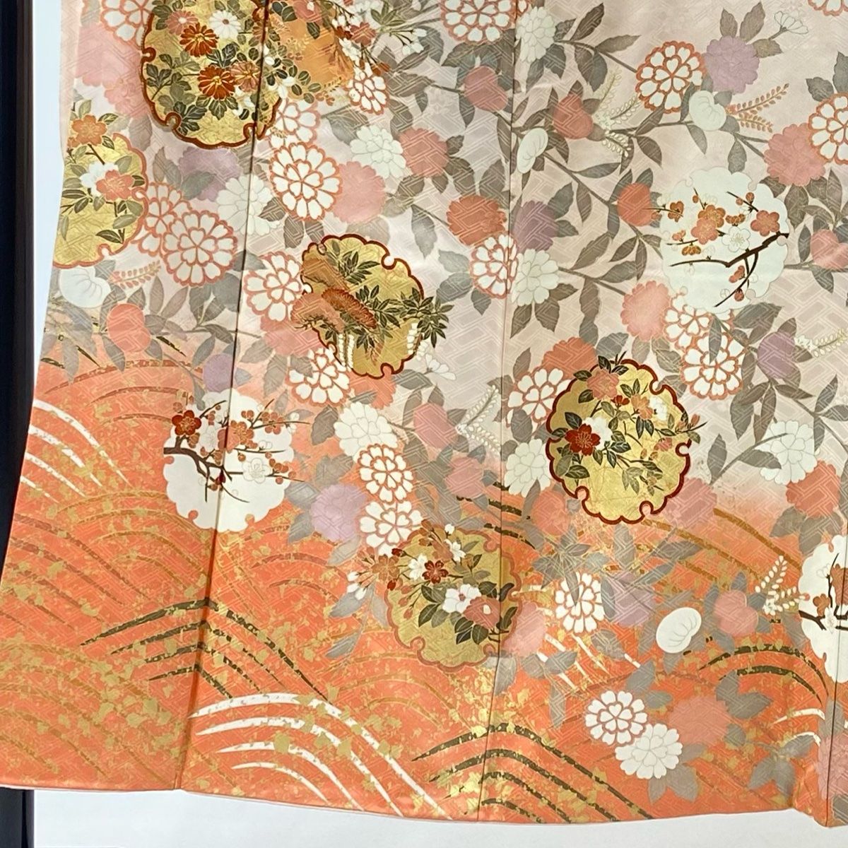 訪問着 身丈150.5cm 裄丈64cm 正絹 逸品 【中古】 オンライン