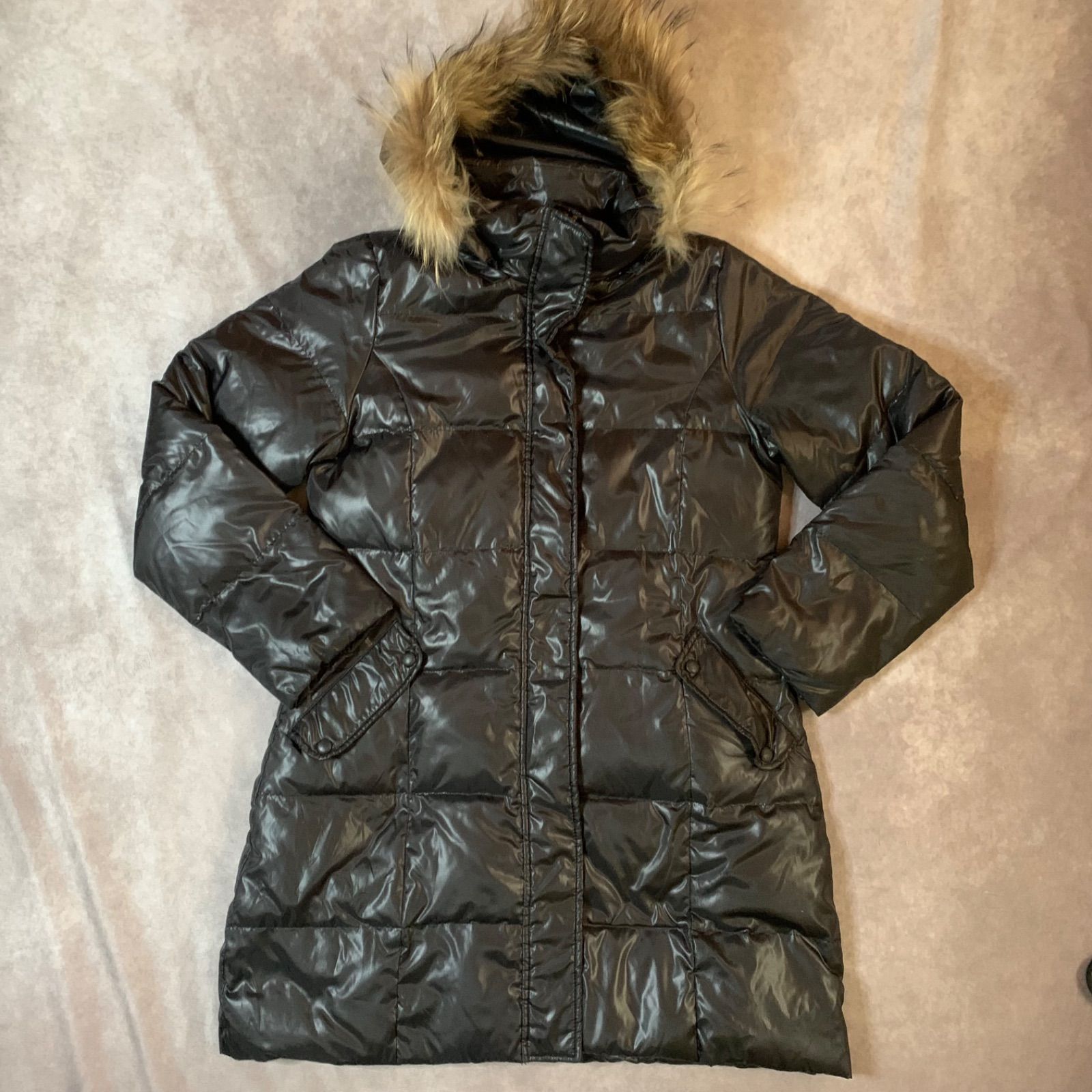 Rejoice inc.】レディース ダウンコート ジャケット リアルファー 古着 