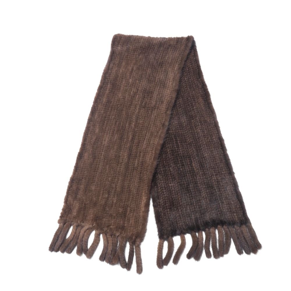 □美品□Mink ミンク ストール ミンク ヤーン ファー 大判