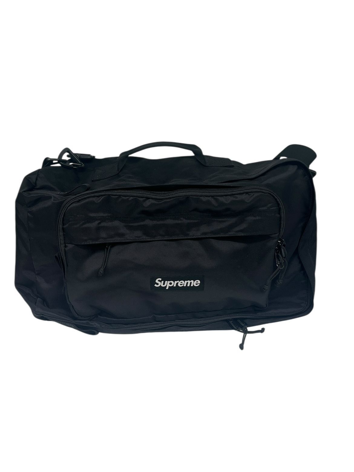 ♪2631 Supreme シュプリーム ボストンバッグ ブラック ダッフルバッグ Duffle Bag