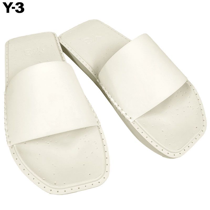購入へようこそ！ Y-3 ワイスリー ヨウジヤマモト adidas アディダス FZ6424 WATER SLIDE US6 24.5cm ホワイト スライド 厚底 サンダル シャワーサンダル レザー スポーツスタイル
