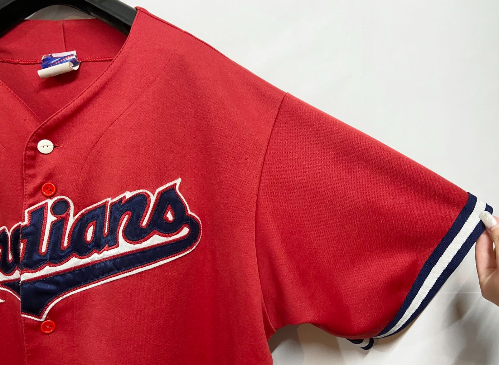 90s USA製 MLB インディアンズ ベースボールシャツ 【公式通販】