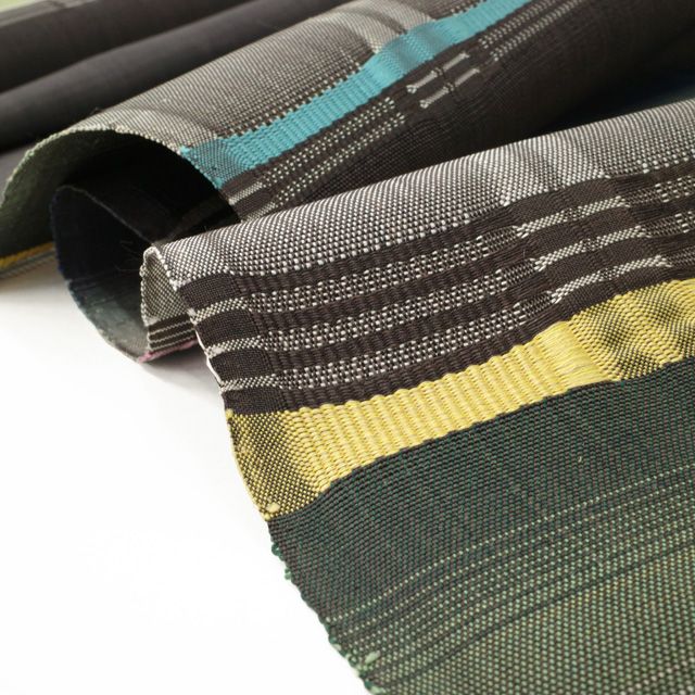 新品】 藤山千春 名古屋帯 九寸 反物 未使用 正絹 吉野間道 草木染