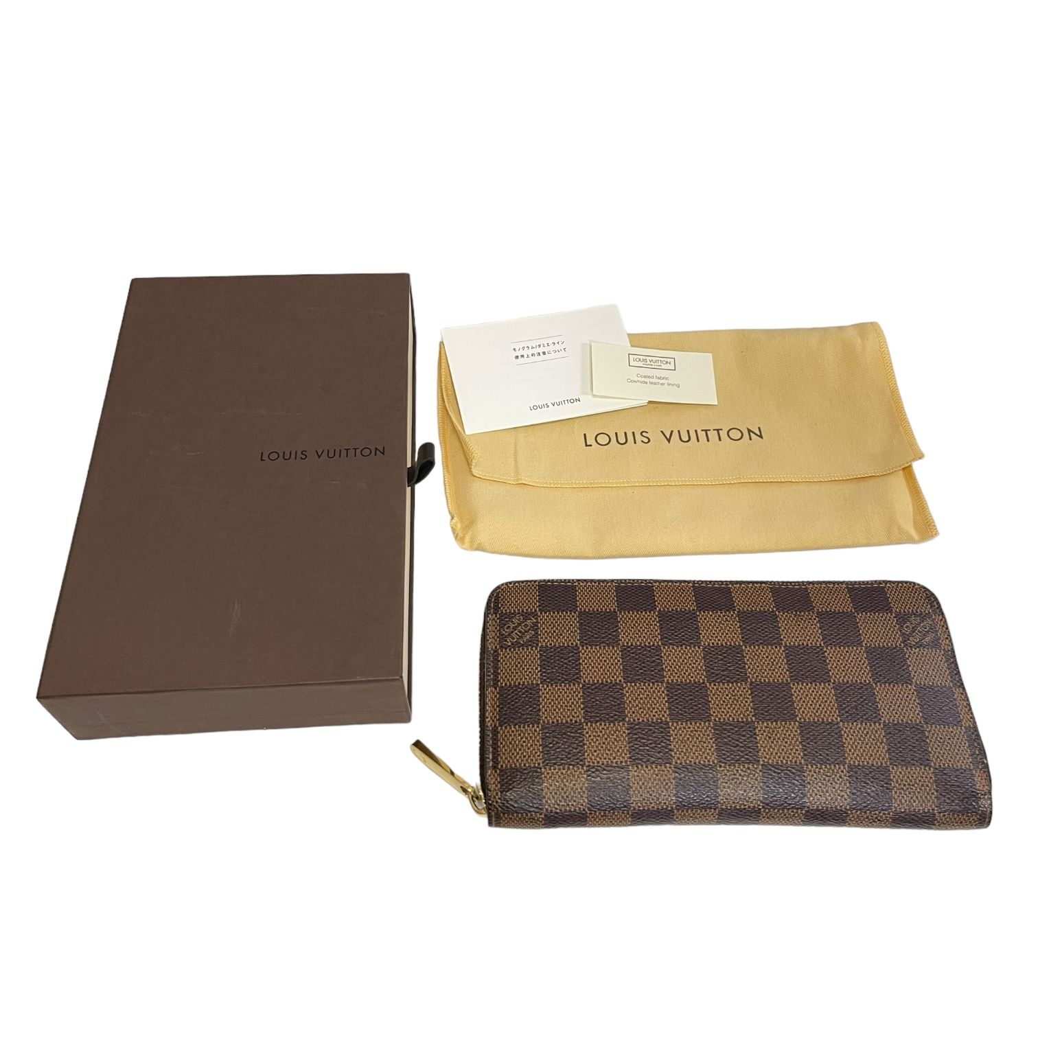 【中古品】LOUIS VUITTON ルイヴィトン M60015 ダミエ ジッピーウォレット 長財布 レディース財布 箱あり L54005RK