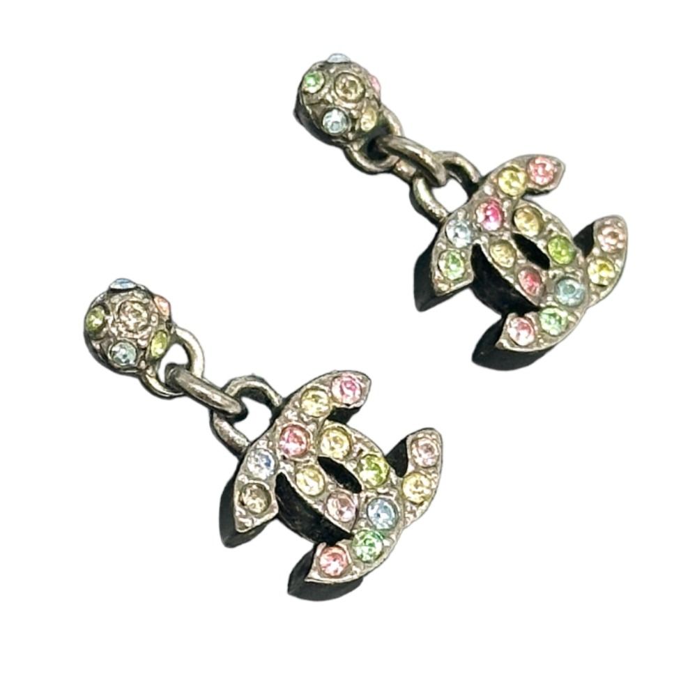 【未使用】CHANEL シャネルピアス　マルチカラー　23 クルーズライン CHANEL シャネル ピアス ココマーク ラインストーン マルチ