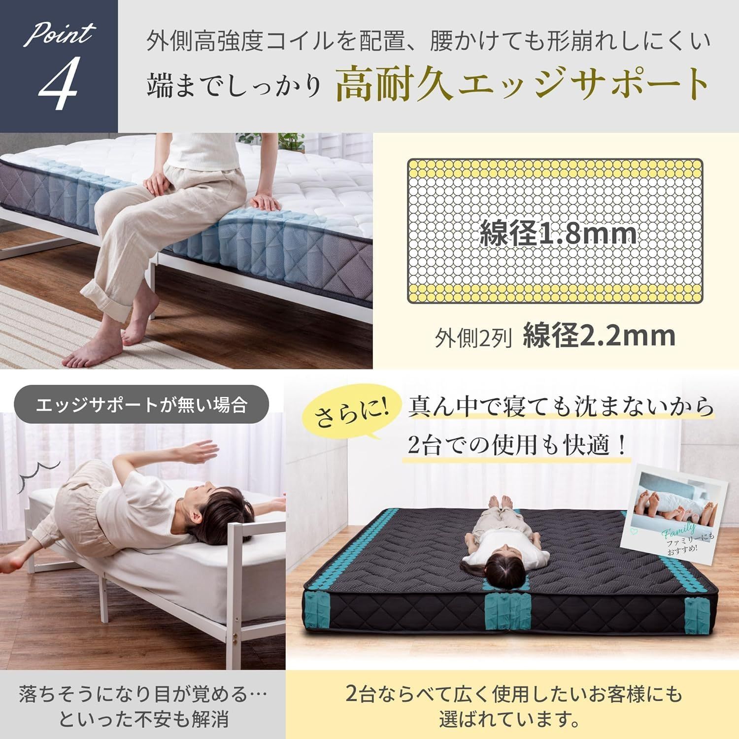 期間限定出品　最終値下げ　シングルマットレス② 夏はクール三つ折りマットレス付き 二段ベッド 2段ベッド ゼウス