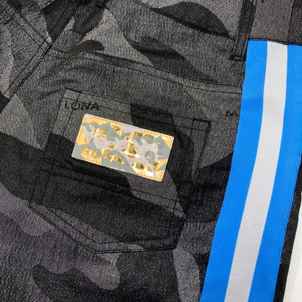 MARK LONA 迷彩柄 ブラックパンツ MARK&LONA ゴルフパンツ 迷彩柄