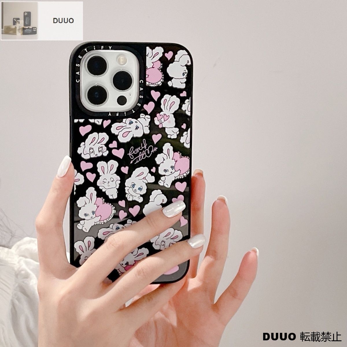 可愛い foxy illustrations iPhoneケース ブラックとシルバー CASETiFY