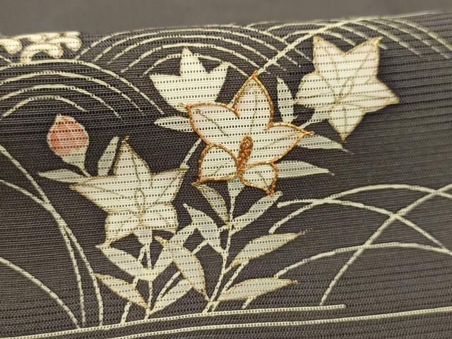 平和屋着物＊夏物 銀座きしや 訪問着 絽 駒刺繍 立波扇面