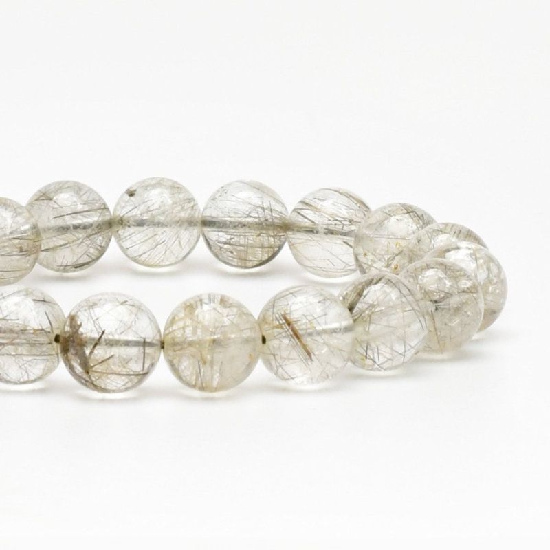 人気◇板状金針 タイガータイチンルチルクォーツ 13mm