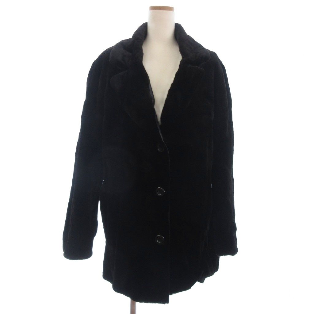 ミンクコート シェアード リバーシブル ジャケット ダークブラウン ECT