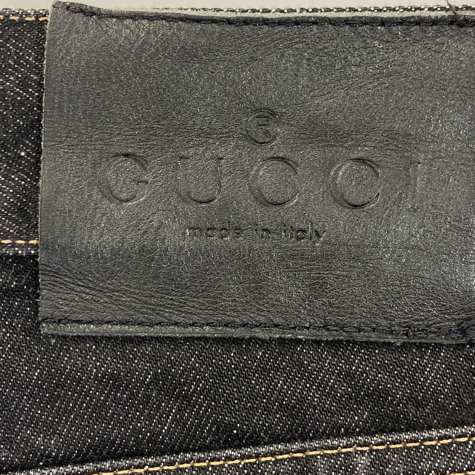 GUCCI グッチ ﾄﾑﾌｫｰﾄﾞ期 ﾌﾞﾗｯｸ ｽﾄﾚｰﾄﾃﾞﾆﾑ 48 - メルカリ
