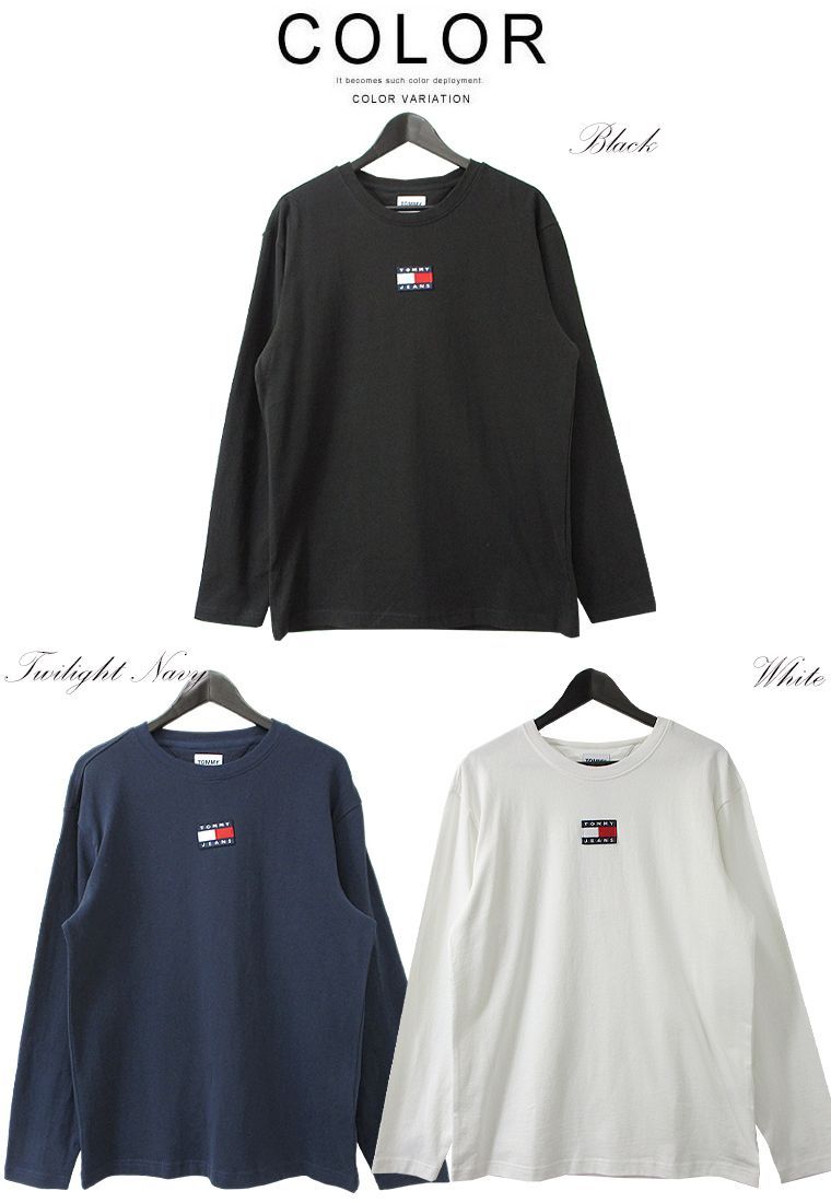  JEANS トミージーンズ トミーバッジロングTシャツ海外限定 TOMMY JEANS トミージーンズ トミーバッジロングTシャツ海外限定
