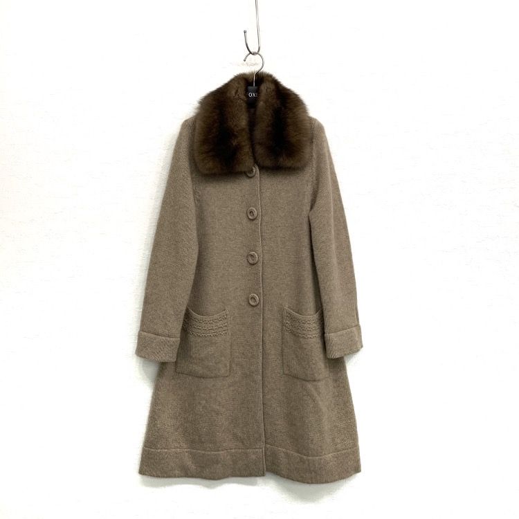 FOXEY フォクシー ニットコート シナモンスフレ カシミヤ×ロシアン 