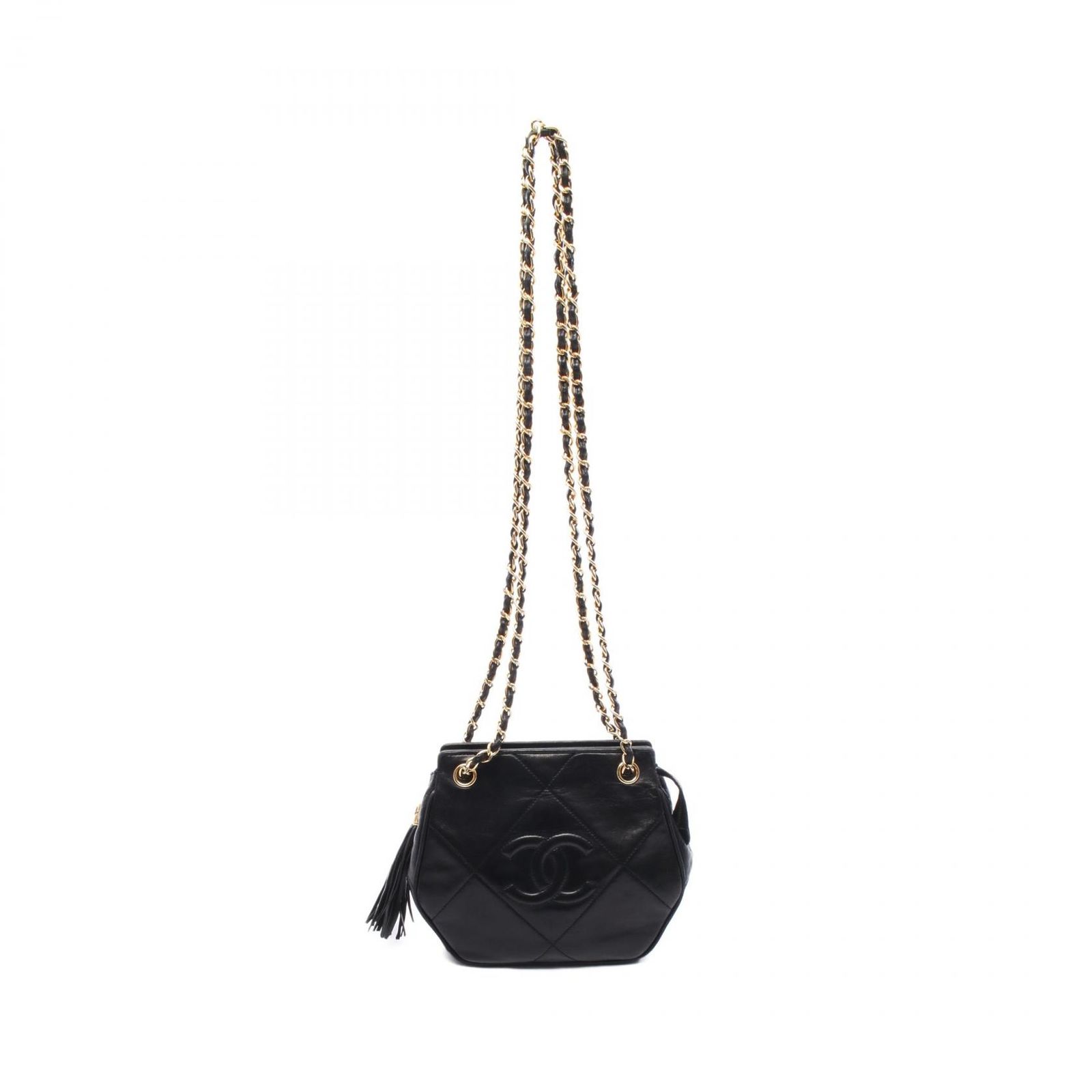 シャネル ココマーク ラムスキン ショルダーバッグ シャネル CHANEL ショルダーバッグ ココマーク ダイヤステッチ
