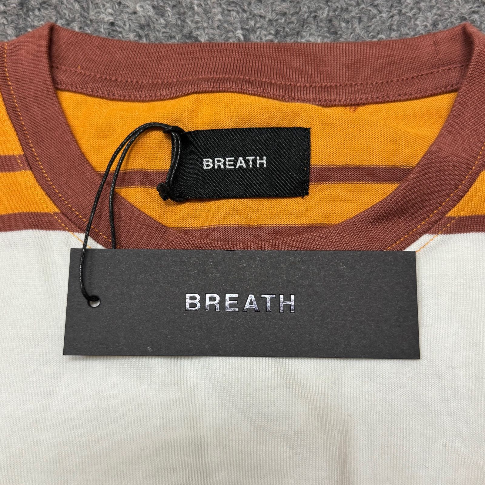 参考上代13200円 未使用品 BREATH 23SS BADHOP Border T-Shirt バッド 