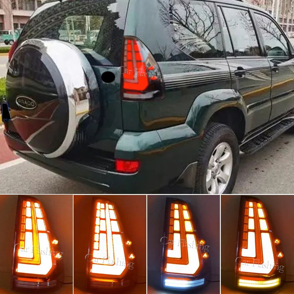 豊田 03-09 プラド LC120 流れるウインカー搭載 LED テールランプセット