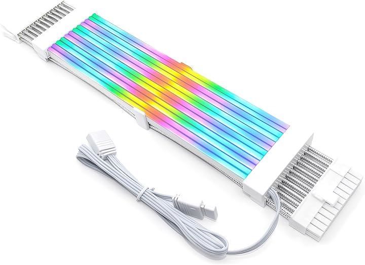 スモールラボ LED ARGB 5v 3pin スリーブケーブル 延長ケーブル 30cm 電源 ゲーミング 8pinx3＞8pinx3