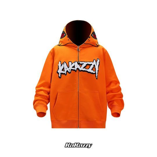 KaKazzy】九尾 くらま ナルト フルジップ パーカー 男女着用可