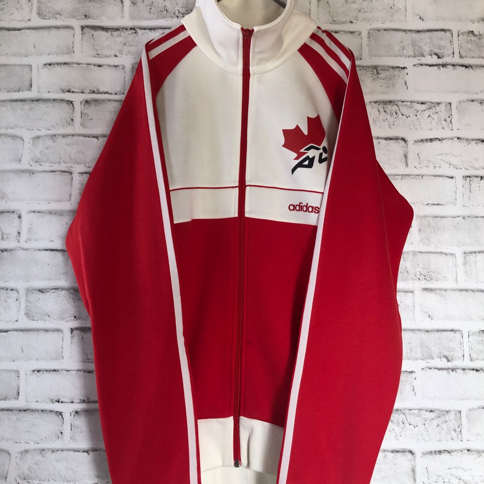 レア🇨🇦 90s adidas トラックジャケット L 刺繍ロゴ CANADA 