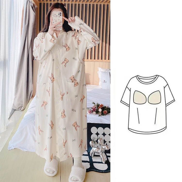 マタニティパジャマ 授乳対応 ♥ ロング丈 授乳服 パッド入り 授乳口付きパジャマ 長袖 前開き ポケットあり Vネック 薄手 ネグリジェ ワンピース 入院着 マタニティ 授乳 妊婦 ママ 妊娠 出産 入 kongban352 STEELWINDOWSANDDOORS_COM