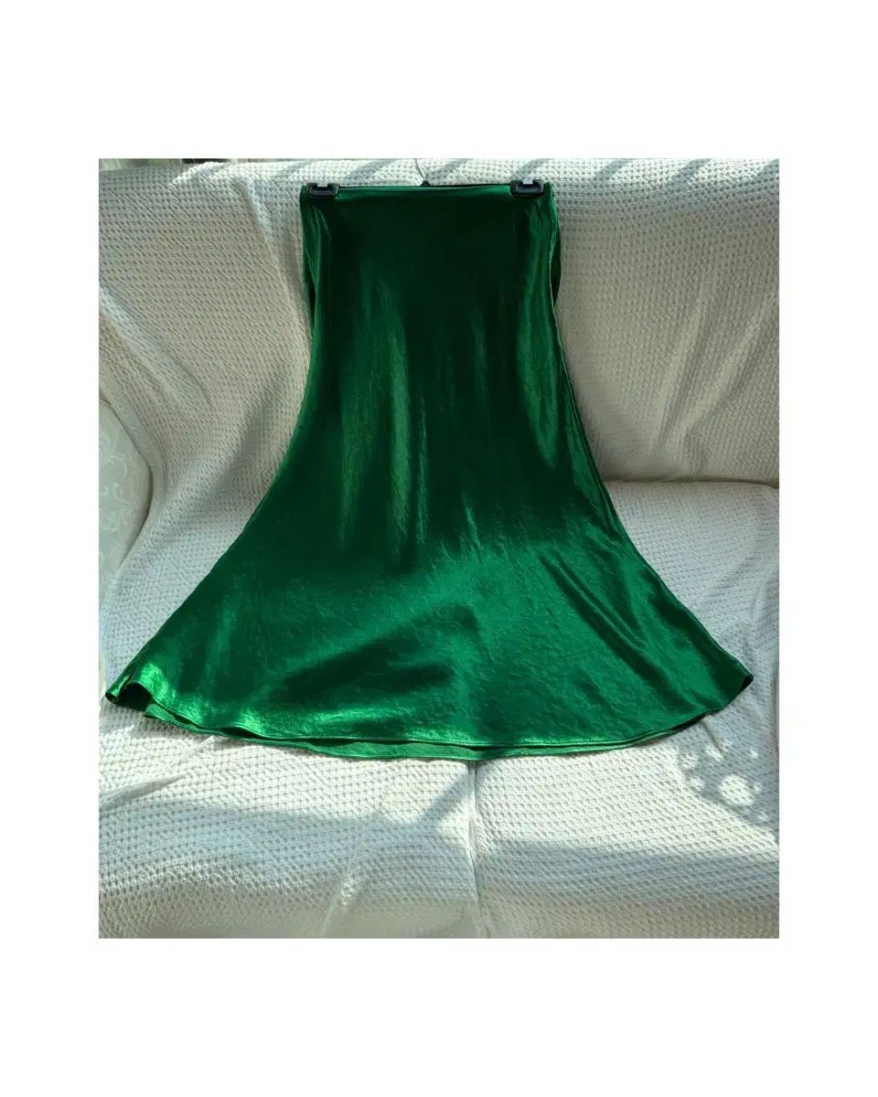 クラブモナコ サテン 緑 マーメイド スカート XS