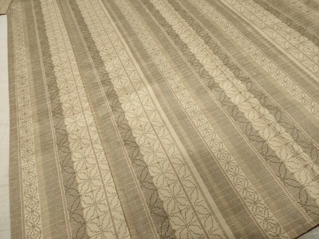 平和屋着物○上質な紬 七宝文 正絹 逸品 AAAY9061ck