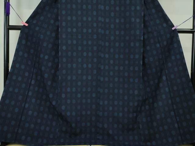 平和屋本店□極上 綿薩摩 東郷織物謹製 手織 160亀甲 實篤 永江明夫 正