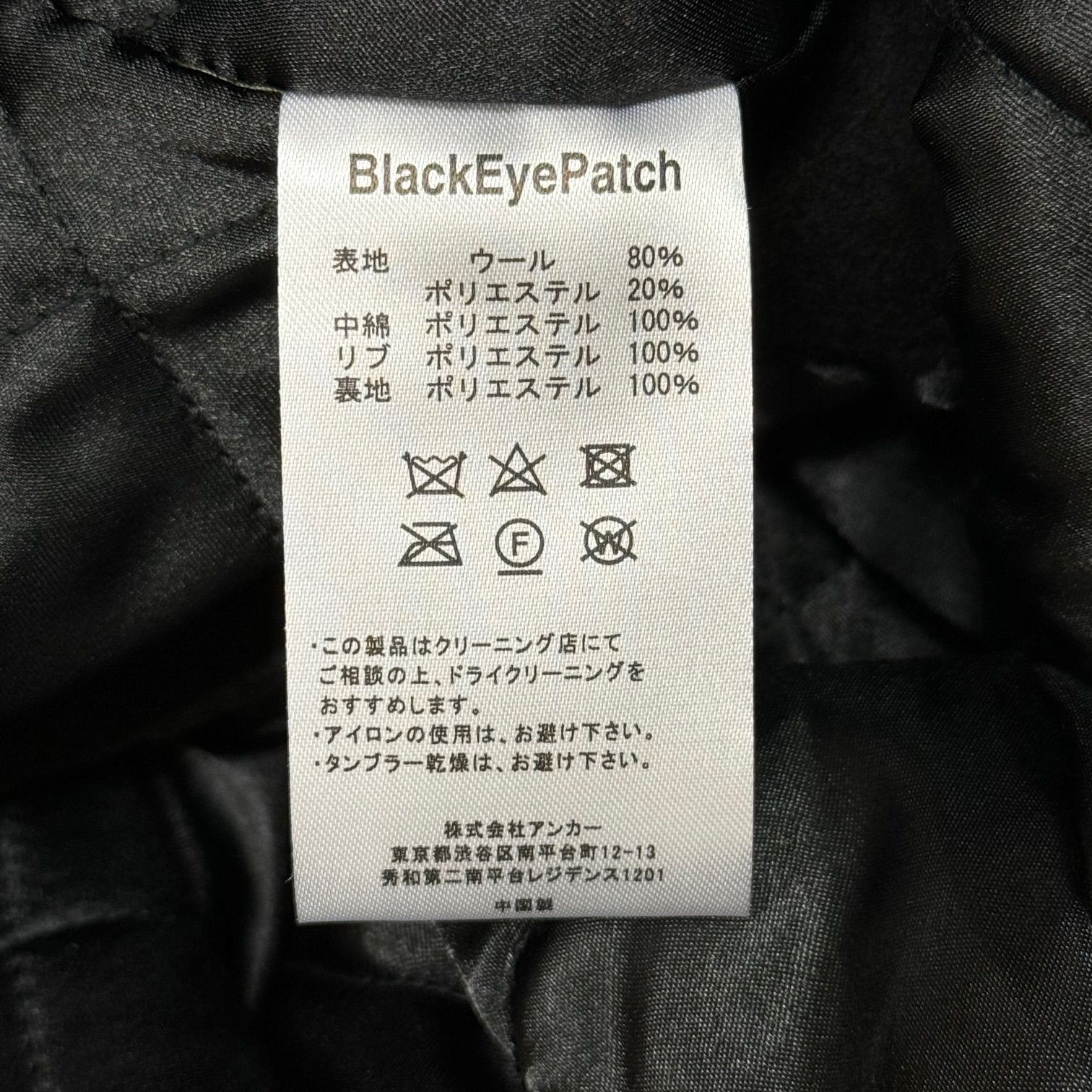 新品 BlackEyePatch 取扱注意 Kanji Logo HWC Label Varsity Jacket 