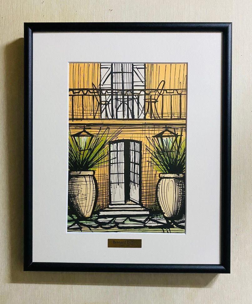 Bernard Buffet ベルナール ビュッフェ「入口」リトグラフ 額装品-