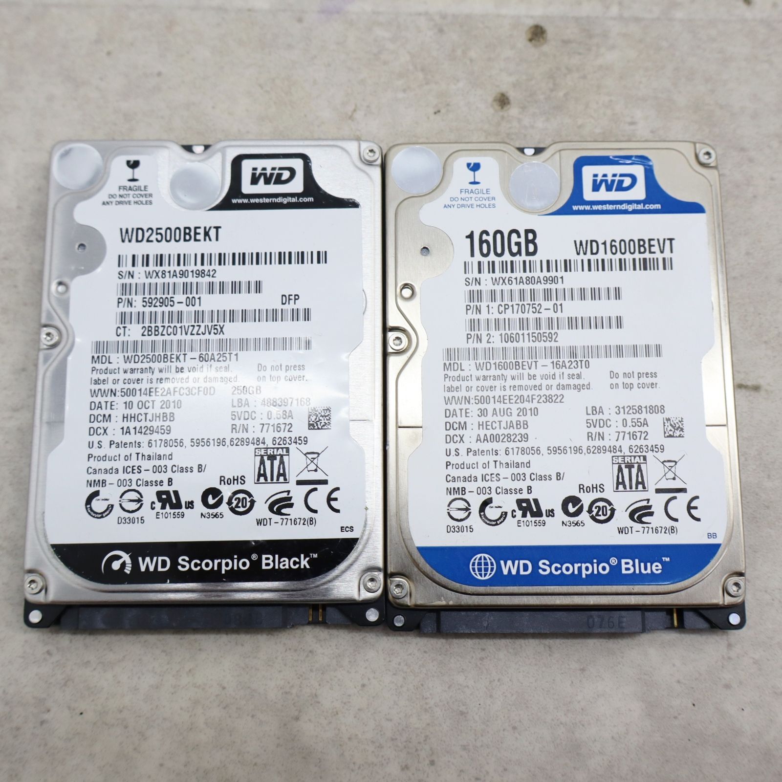 ∧ジャンク扱い JUNK｜5点まとめ 2.5インチ 内蔵型
