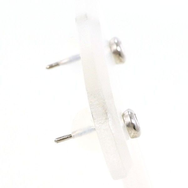 K14WG ピアス earrings ダイヤ 総重量約0.3g - メルカリ